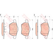 Колодки передние SAAB 9-5 9-05- <b>TRW GDB1717</b>
