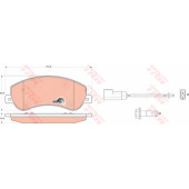 Колодки тормозные дисковые для FORD TRANSIT TOURNEO, TRANSIT / VW AMAROK(2H#,S1B) <b>TRW GDB1724 / 24484</b>