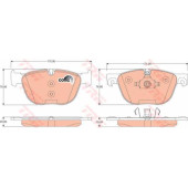 Колодки тормозные дисковые для BMW X5(E70,F15,F85), X6(E71,E72,F16,F86) <b>TRW GDB1726 / 24170</b>