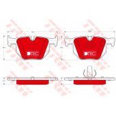 Колодки тормозные дисковые для BMW X5(E70,F15,F85), X6(E71,E72,F16,F86) <b>TRW GDB1730DTE / 21283</b>