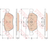 Колодки тормозные дисковые для RENAULT LAGUNA(BG0/1#, BT0/1, DT0/1, KG0/1#, KT0/1), TWINGO(CN0#), WIND(E4M#) <b>TRW GDB1787 / 23215</b>