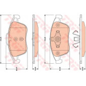 Колодки тормозные дисковые для RENAULT CLIO, GRAND(JZ0/1#), MEGANE(BZ0#, DZ0/1#, EZ0/1#, KZ0/1), SCENIC(JZ0/1#) <b>TRW GDB1790 / 24826</b>