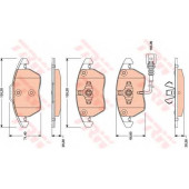 Колодки тормозные дисковые для AUDI A1, A3, TT / VW CC, EOS, GOLF, PASSAT, SCIROCCO, TOURAN <b>TRW GDB1807 / 23587</b>