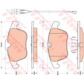 Колодки тормозные дисковые для CITROEN C5(RD#,TD#) / PEUGEOT 407(6C#,6D#,6E#), 508 <b>TRW GDB1818 / 24332</b>