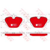Колодки тормозные дисковые для BMW 5(F10,F11,F18), i8(I12), X3(F25), X4(F26), Z4(E89) <b>TRW GDB1840DTE / 24561</b>