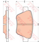 Колодки тормозные дисковые для AUDI A1, A3 / SKODA OCTAVIA, SUPERB, YETI / VW BEETLE, CADDY, EOS, GOLF, JETTA, SCIROCCO, TOURAN <b>TRW GDB1841 / 24563</b>