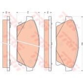 Колодки тормозные дисковые для CHEVROLET CRUZE, ORLANDO, TRACKER, VOLT / DAIHATSU CHARADE / OPEL AMPERA, ASTRA GTC J, ASTRA, MOKKA, ZAFIRA <b>TRW GDB1847 / 25034</b>