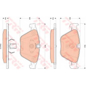 Колодки тормозные дисковые для BMW 5(F07,F10,F11,F18), 6(F06,F12,F13), 7(F01,F02,F03,F04) <b>TRW GDB1854 / 24688</b>