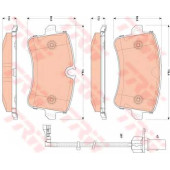 Колодки тормозные дисковые для AUDI A8(4H#) <b>TRW GDB1866 / 24606</b>
