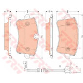 Колодки тормозные дисковые для AUDI A8(4H#) <b>TRW GDB1867 / 24606</b>