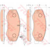 Колодки тормозные дисковые для NISSAN NV400 / OPEL MOVANO / RENAULT MASTER(EV,FV,HV,UV) <b>TRW GDB1885 / 25172</b>