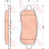 Колодки тормозные дисковые для FORD FIESTA <b>TRW GDB1893 / 24676</b>