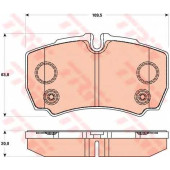 Колодки тормозные дисковые для FORD TRANSIT <b>TRW GDB1901 / 24581</b>