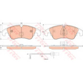 Колодки тормозные дисковые для AUDI A6(4G2, 4G5, 4GC, 4GD, 4GH, 4GJ, C7), A7(4GA, 4GF) <b>TRW GDB1908 / 24310</b>