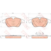 Колодки тормозные дисковые для LAND ROVER DISCOVERY(LC), RANGE ROVER EVOQUE(LV,LV#) <b>TRW GDB1925 / 25235</b>