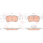 Колодки тормозные дисковые для BMW 1(F20,F21), 2(F22,F23,F87) <b>TRW GDB1935 / 24912</b>