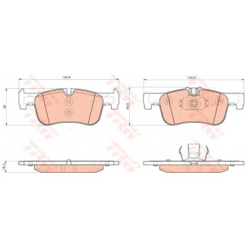 Колодки тормозные дисковые для BMW 1(F20,F21), 2(F22,F23,F87) <b>TRW GDB1935 / 24912</b>