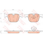 Колодки тормозные дисковые для BMW 3(F30,F31,F34,F35,F80), 4(F32,F33,F36,F82,F83) <b>TRW GDB1937 / 25026</b>