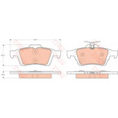 Колодки тормозные дисковые для FORD C-MAX(DXA/CB7,DXA/CEU), FOCUS, KUGA(DM2), TOURNEO CONNECT, TRANSIT CONNECT <b>TRW GDB1938 / 24137</b>