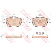 Колодки тормозные дисковые для FORD GALAXY(WA6), MONDEO(BA7), S-MAX(WA6) <b>TRW GDB1960 / 24123</b>