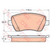Колодки тормозные дисковые для MERCEDES CITAN Mixto(415), CITAN(415) / NISSAN BLUEBIRD SYLPHY(G11), TERRANO <b>TRW GDB2017 / 23973</b>