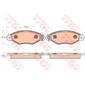 Колодки тормозные дисковые для RENAULT KANGOO(KC0/1#) <b>TRW GDB2024 / 21980</b>