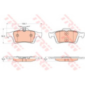 Колодки тормозные дисковые для FORD C-MAX(DXA/CB7,DXA/CEU), FOCUS <b>TRW GDB2033 / 23482</b>