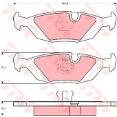 Колодки тормозные дисковые для BMW 3(E30), 5(E28), 6(E24), Z1 <b>TRW GDB299 / 20675</b>