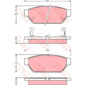 Колодки тормозные дисковые для MITSUBISHI CARISMA, COLT, FTO, LANCER, MIRAGE <b>TRW GDB3045 / 21872</b>