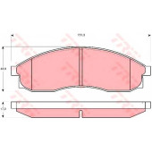 Колодки тормозные дисковые для NISSAN CEFIRO, LAUREL, MAXIMA(J30), SKYLINE(R34) <b>TRW GDB3107 / 23086</b>