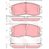 Колодки тормозные дисковые для MITSUBISHI COLT, ECLIPSE, FTO, GALANT, LANCER, SANTAMO, SPACE RUNNER, SPACE <b>TRW GDB3133 / 21647</b>
