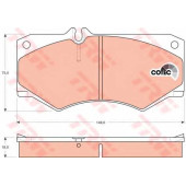 Колодки тормозные дисковые для MERCEDES 100(631), G(W460,W461,W463), HENSCHEL, T1(601,602), T1/TN, T2/LN1 / VW LT(281-363,291-512,293-909) <b>TRW GDB317 / 20784</b>