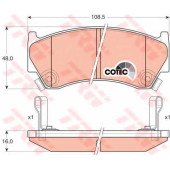 Колодки тормозные дисковые для NISSAN ALMERA(N15), PULSAR(N15), SUNNY <b>TRW GDB3180 / 23004</b>