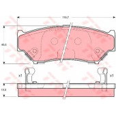 Колодки тормозные дисковые для SUZUKI GRAND VITARA(FT), VITARA(ET,TA) <b>TRW GDB3182 / 21907</b>
