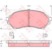 Колодки тормозные дисковые для MAZDA 323 F(BJ), FAMILIA(BJ) <b>TRW GDB3193 / 23490</b>