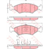 Колодки тормозные дисковые для KIA SEPHIA(FA,FB), SHUMA(FB), SPORTAGE(K00) <b>TRW GDB3224 / 23384</b>