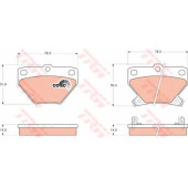 Колодки тормозные дисковые для TOYOTA ASCENT, CELICA, COROLLA, ECHO, MATRIX, PRIUS, VIOS, YARIS <b>TRW GDB3243 / 23521</b>