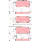 Колодки тормозные дисковые для TOYOTA ALPHARD, AVENSIS, ISIS, PREVIA <b>TRW GDB3249 / 23646</b>