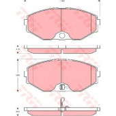 Колодки тормозные дисковые для INFINITI J30, Q45 / NISSAN AVENIR, CEDRIC(Y34), CEFIRO(J31), GLORIA(Y31,Y34), MAXIMA QX(A33), MAXIMA(A32) <b>TRW GDB3273 / 23184</b>