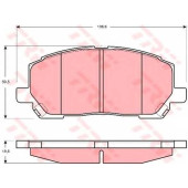 Колодки тормозные дисковые для LEXUS RX(MCU15) / TOYOTA KLUGER(#ACU2#,#MCU2#) <b>TRW GDB3286 / 23703</b>