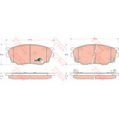 Колодки тормозные дисковые для MAZDA 6(GG,GH,GY) <b>TRW GDB3309 / 24246</b>