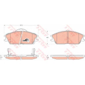Колодки тормозные дисковые для HYUNDAI ACCENT(LC,X-3), GETZ(TB), LANTRA(J-2) <b>TRW GDB3331 / 21012</b>