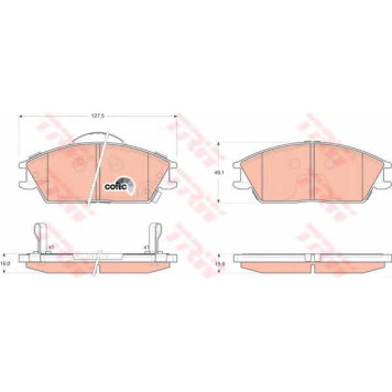 Колодки тормозные дисковые для HYUNDAI ACCENT(LC,X-3), GETZ(TB), LANTRA(J-2) <b>TRW GDB3331 / 21012</b>