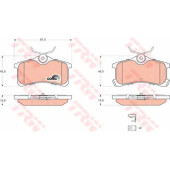 Колодки тормозные дисковые для TOYOTA AVENSIS(#T22#), COROLLA(#E11#), CORONA <b>TRW GDB3334 / 24013</b>