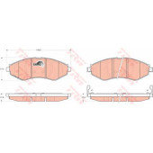 Колодки тормозные дисковые для CHEVROLET LACETTI(J200), NUBIRA, OPTRA(1J#) / DAEWOO GENTRA, LACETTI(J200,KLAN), NUBIRA(KLAJ,KLAN) <b>TRW GDB3347</b>