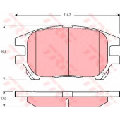 Колодки тормозные дисковые для LEXUS RX(MCU15) <b>TRW GDB3379 / 23929</b>