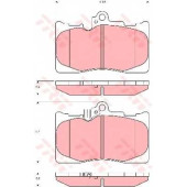 Колодки тормозные дисковые для LEXUS GS(GRL1#, GRS19#, GWL1#, GWS19#, URS19#, UZS19#), RC(AVC1#, GSC1#, USC1#) <b>TRW GDB3398 / 20325</b>
