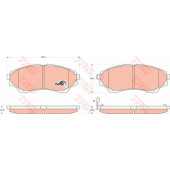 Колодки тормозные дисковые для FORD RANGER(EQ,ER,ES,ET) / MAZDA B-SERIE(MJ,UN), BT-50(CD,UN), FIGHTER <b>TRW GDB3403 / 24353</b>