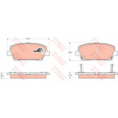 Колодки тормозные дисковые для HONDA CIVIC(FA,FD,FK,FN) <b>TRW GDB3407 / 24087</b>