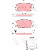 Колодки тормозные дисковые для HYUNDAI GRANDEUR(TG), ix20(JC), SONATA(EF,NF,YF), TUCSON(JM) / KIA MAGENTIS(GD,MG), OPIRUS(GH), SPORTAGE(JE#,KM#) <b>TRW GDB3409</b>